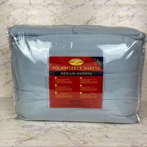 Berkshire Polarfleece Sheets New Queen Light Blue